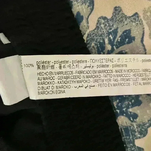 Zara High Waisted Wide Leg Pleated Trouser Pants Slacks Navy - Picture 8 of 8